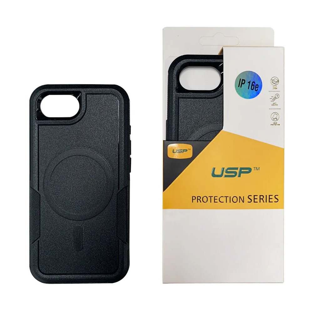 USP Apple iPhone 17e / iPhone 16e (6.1') Armor Light Case with MagSafe Black - Built-in magnets, Drop Protection, Raised Edges, 5 Years Warranty - Soundz Store AUSTRALIA