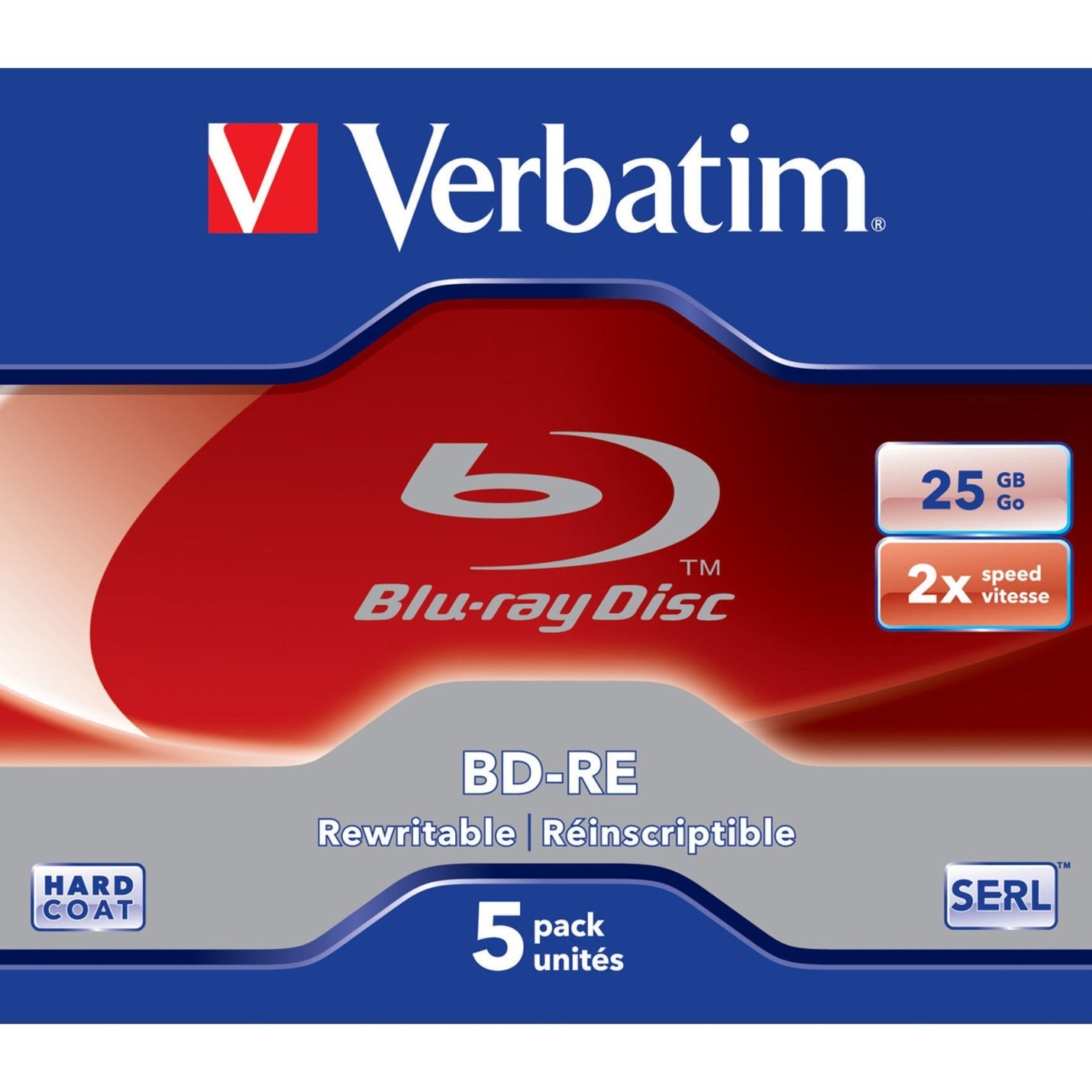 Verbatim 43615 Blu-ray Rewritable Media - BD-RE - 2x - 25 GB - 5 - Soundz Store AUSTRALIA