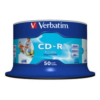 Verbatim CD Recordable Media - CD-R - 52x - 700 MB - 50 - White - Soundz Store AUSTRALIA