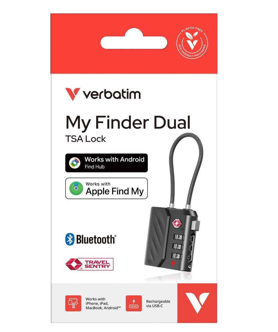 Verbatim My Finder Dual Channel TS Lock - Black - Soundz Store AUSTRALIA