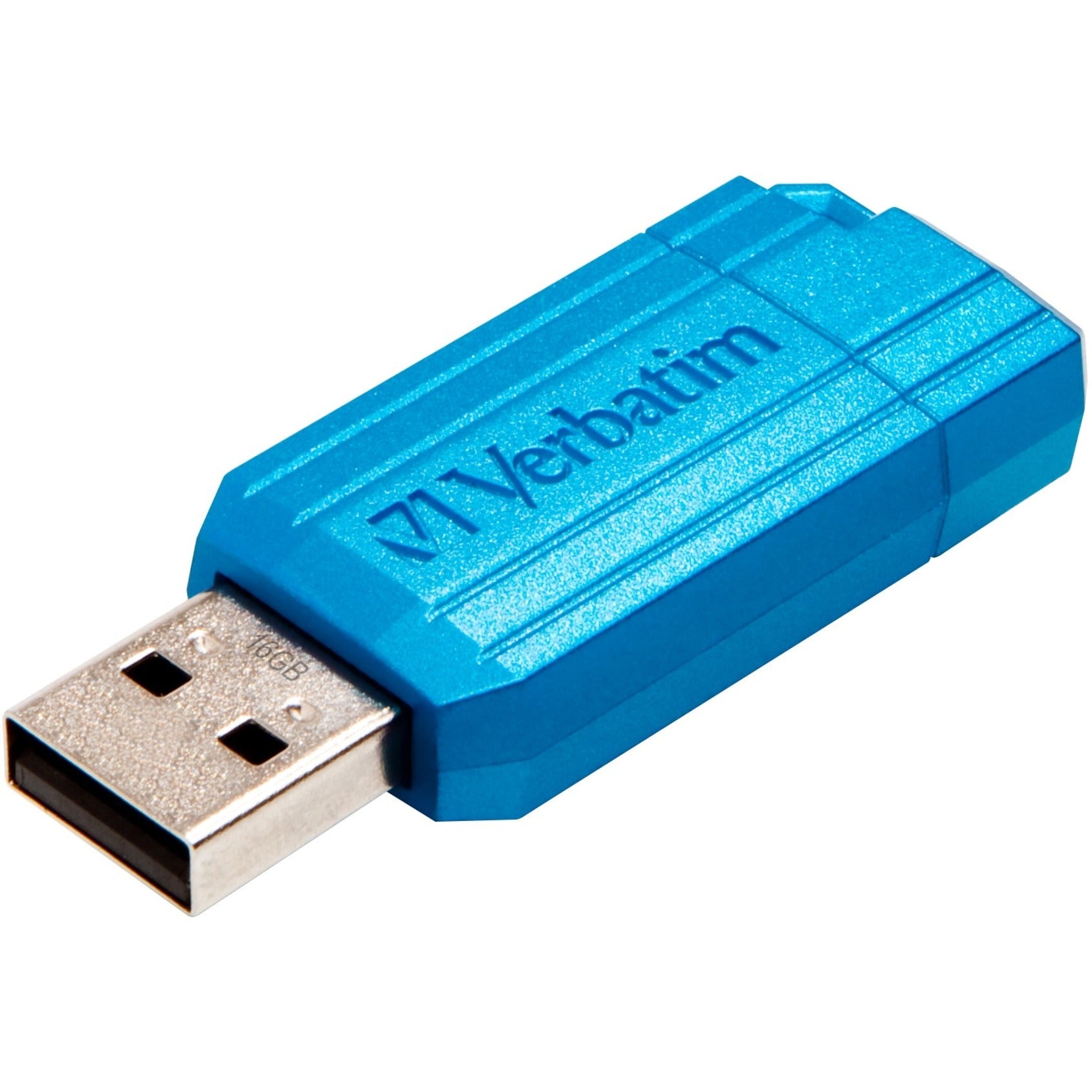 Verbatim PinStripe 16 GB USB 2.0 Flash Drive - Caribbean Blue - Soundz Store AUSTRALIA