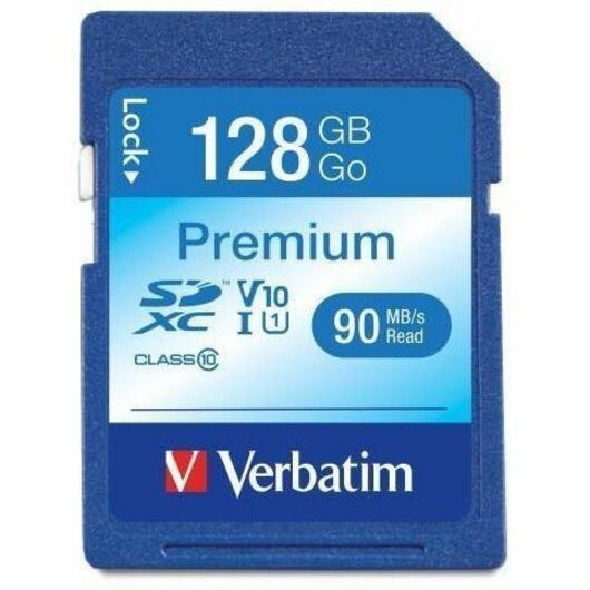 Verbatim Premium 128 GB Class 10/UHS-I (U1) SDXC - 1 Each - TAA Compliant - Soundz Store AUSTRALIA