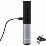 Verbatim Presentation Pointer - Radio Frequency - USB Type C, USB Type A - Laser - Grey - Soundz Store AUSTRALIA
