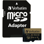 Verbatim Pro+ 512 GB Class 10/UHS-I (U3) microSDXC - 1 Each - Soundz Store AUSTRALIA