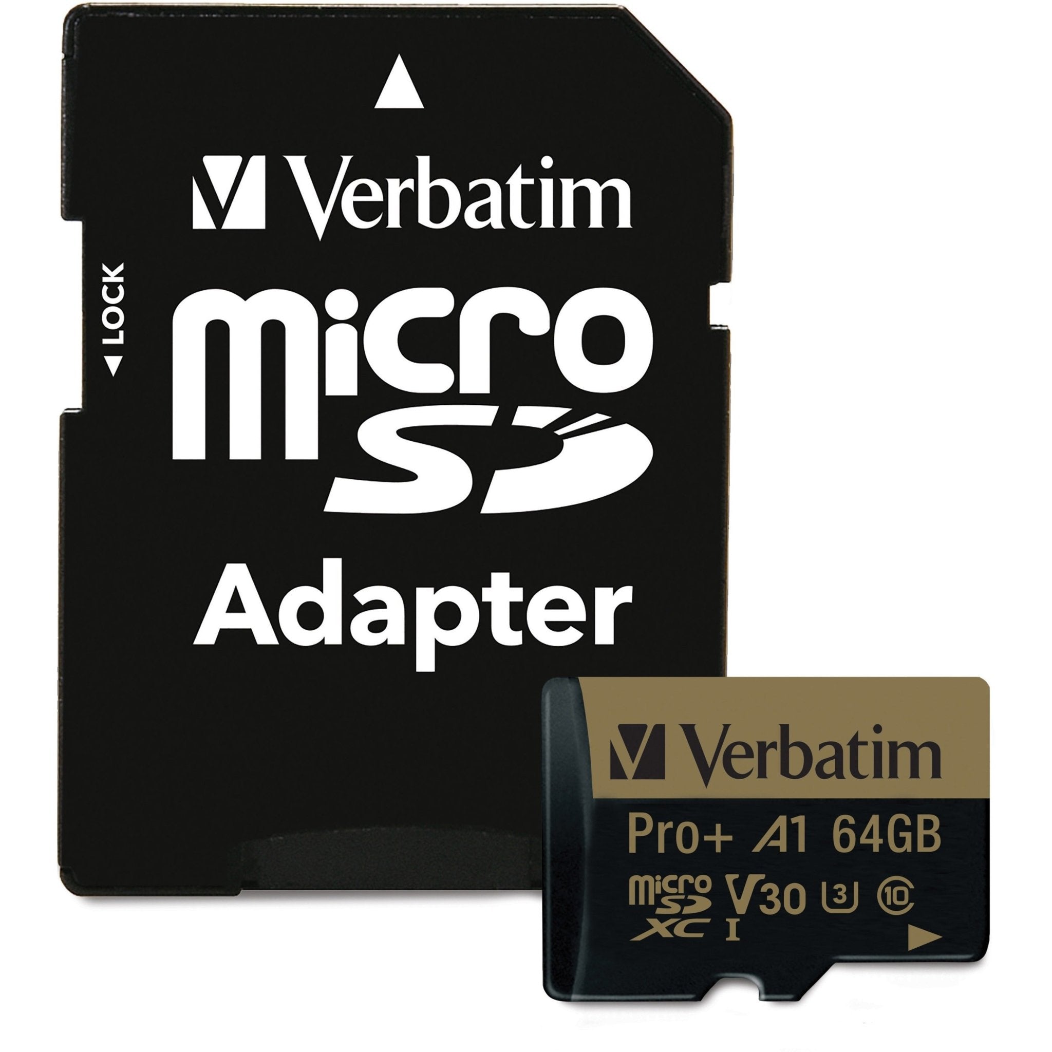 Verbatim PRO Plus 64 GB Class 10/UHS-I (U3) microSDXC - 1 Each - Soundz Store AUSTRALIA