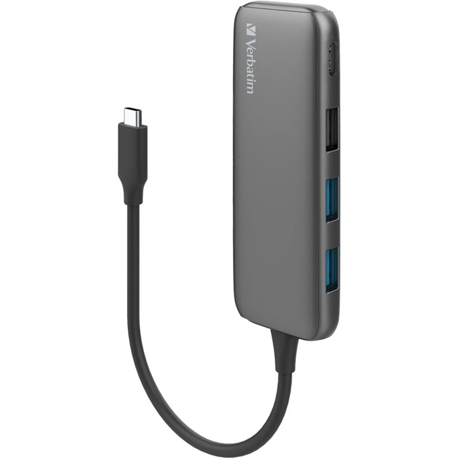 Verbatim USB Hub - USB 3.1 (Gen 1) Type C - External - Grey - Soundz Store AUSTRALIA
