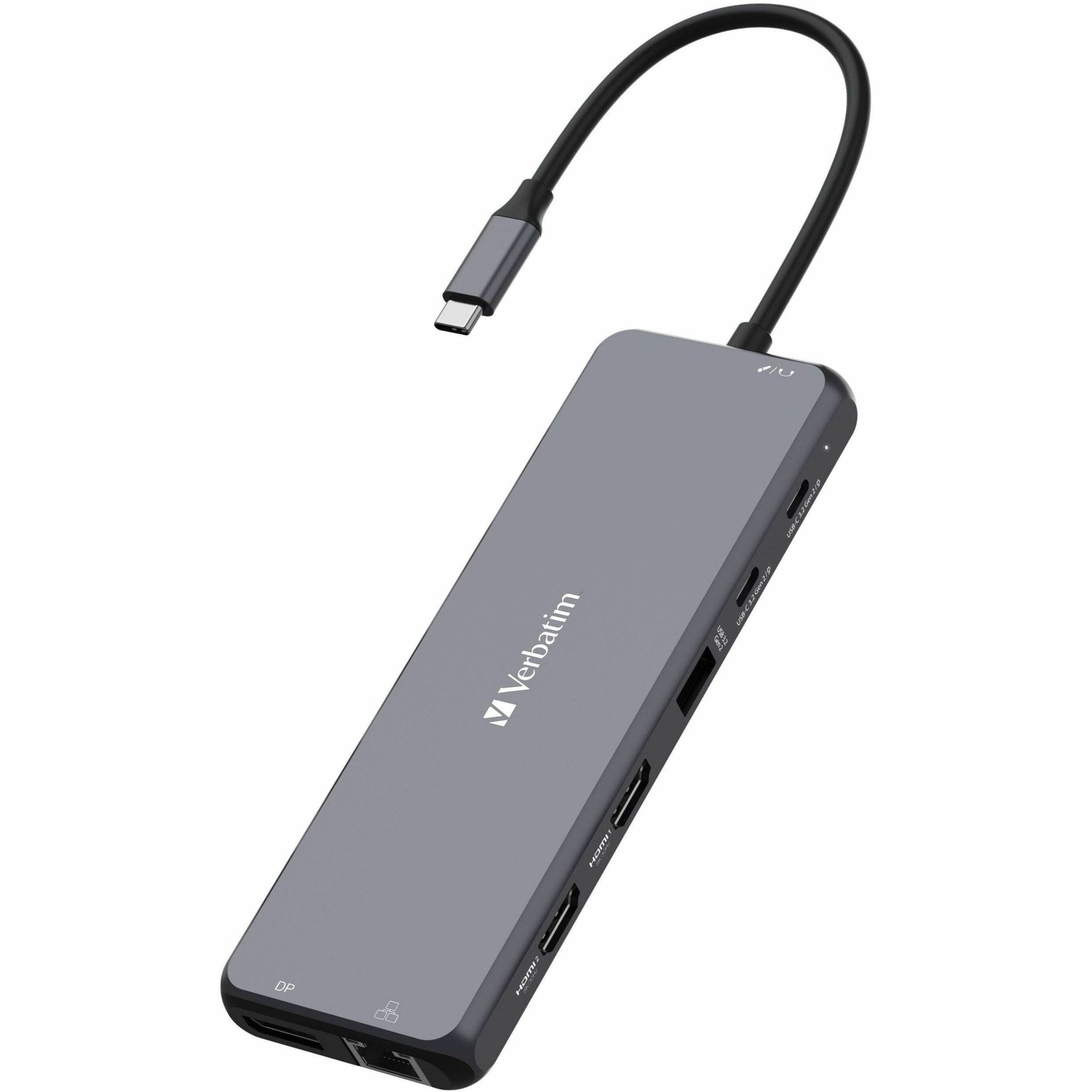 Verbatim USB Type C Docking Station for Monitor, Headphone, Speaker - Charging Capability - Memory Card Reader - SD - Soundz Store AUSTRALIA