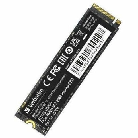 Verbatim Vi3000 512 GB Solid State Drive - M.2 2280 Internal - PCI Express NVMe (PCI Express NVMe 3.0 x4) - Soundz Store AUSTRALIA