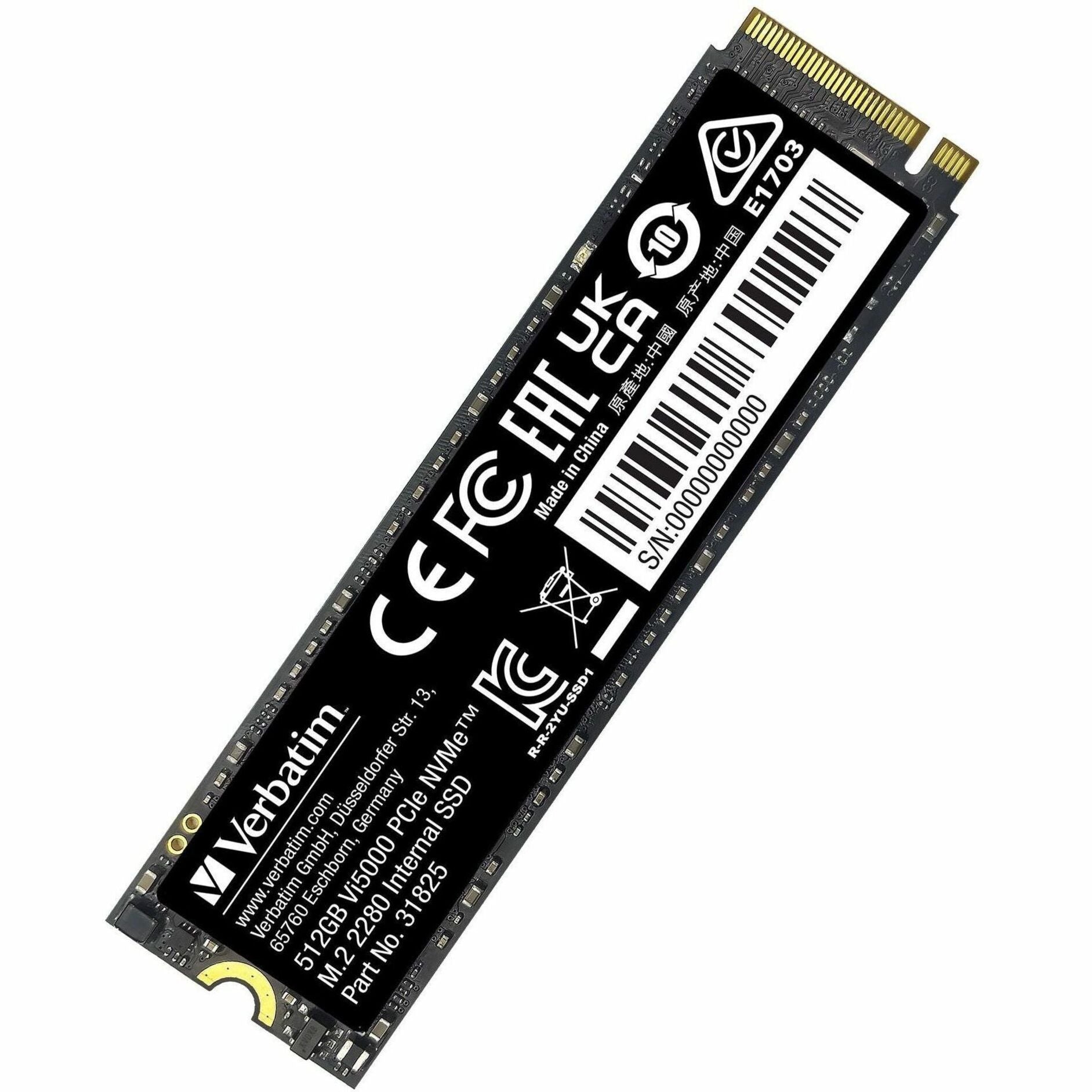 Verbatim Vi5000 512 GB Solid State Drive - M.2 2280 Internal - PCI Express NVMe (PCI Express NVMe 4.0) - Soundz Store AUSTRALIA