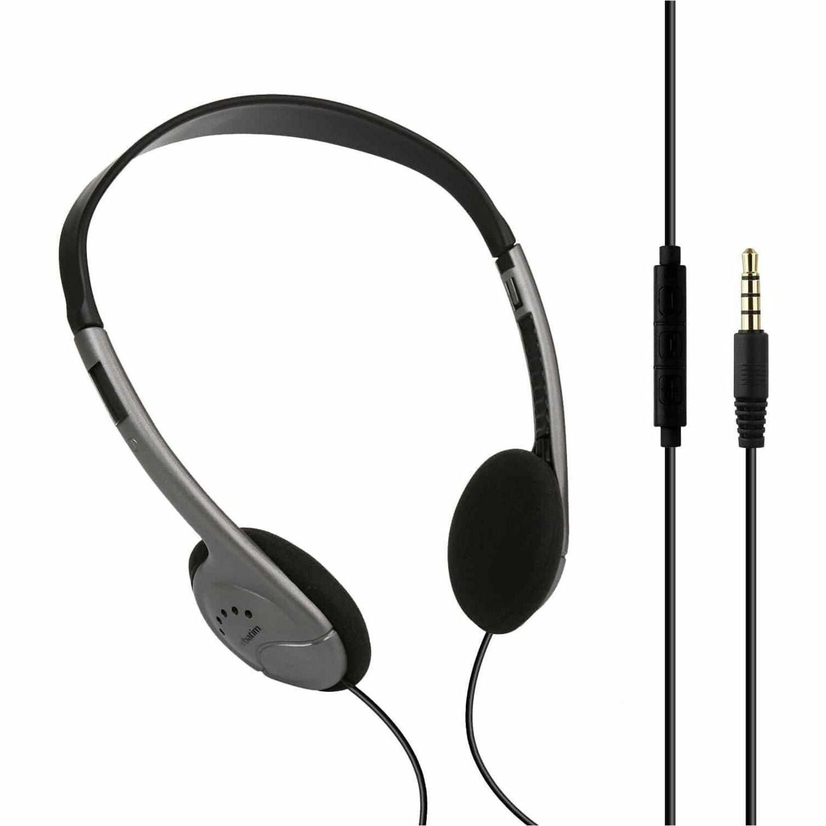 Verbatim Wired On-ear, Over-the-head Stereo Headset - Black, Grey - Soundz Store AUSTRALIA