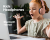 BOBO Kids Wireless Bluetooth LED Multi User Shareable Stereo Headset Headphones with Noise Safety Control - Soundz Store AUSTRALIA