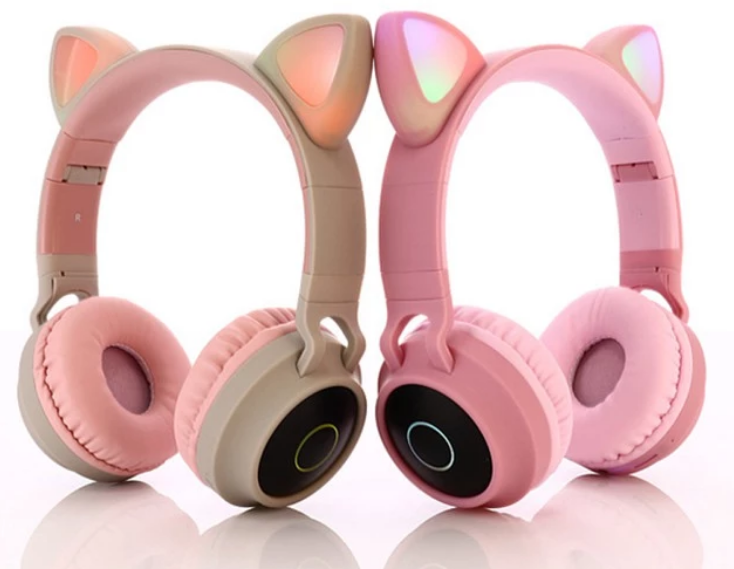 Cute Cat Ear Kids BT028C LED Light Bluetooth Luminous Heavy Bass Stereo Wireless Headphones - AUSTRALIAN STOCK - Soundz Store AUSTRALIA