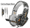 GlobalCrown G9600 Camouflage Stereo Wired Gaming Headphones with Microphone and LED Light for PS4 / Computer / Xbox One - Soundz Store AUSTRALIA