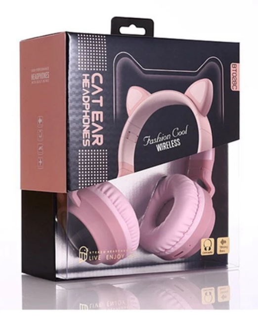 Cute Cat Ear Kids BT028C LED Light Bluetooth Luminous Heavy Bass Stereo Wireless Headphones - AUSTRALIAN STOCK - Soundz Store AUSTRALIA