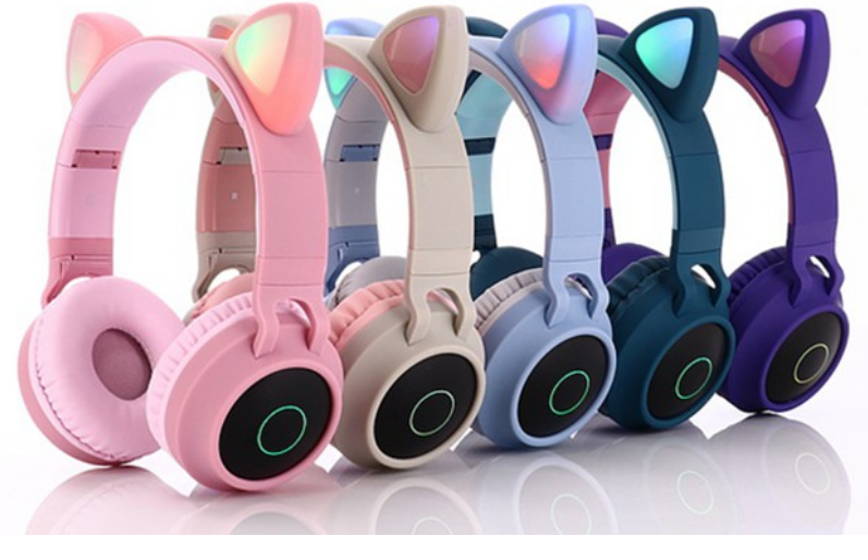 Cute Cat Ear Kids BT028C LED Light Bluetooth Luminous Heavy Bass Stereo Wireless Headphones - AUSTRALIAN STOCK - Soundz Store AUSTRALIA