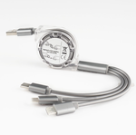 RETRACTABLE 3-in-1 USB Cable 1.2 Metres - Go Anywhere - Charge Anything - Store Away - Soundz Store AUSTRALIA