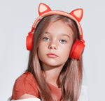 Cute Cat Ear Kids BT028C LED Light Bluetooth Luminous Heavy Bass Stereo Wireless Headphones - Soundz Store AUSTRALIA