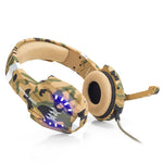 GlobalCrown G9600 Camouflage Stereo Wired Gaming Headphones with Microphone and LED Light for PS4 / Computer / Xbox One - Soundz Store AUSTRALIA
