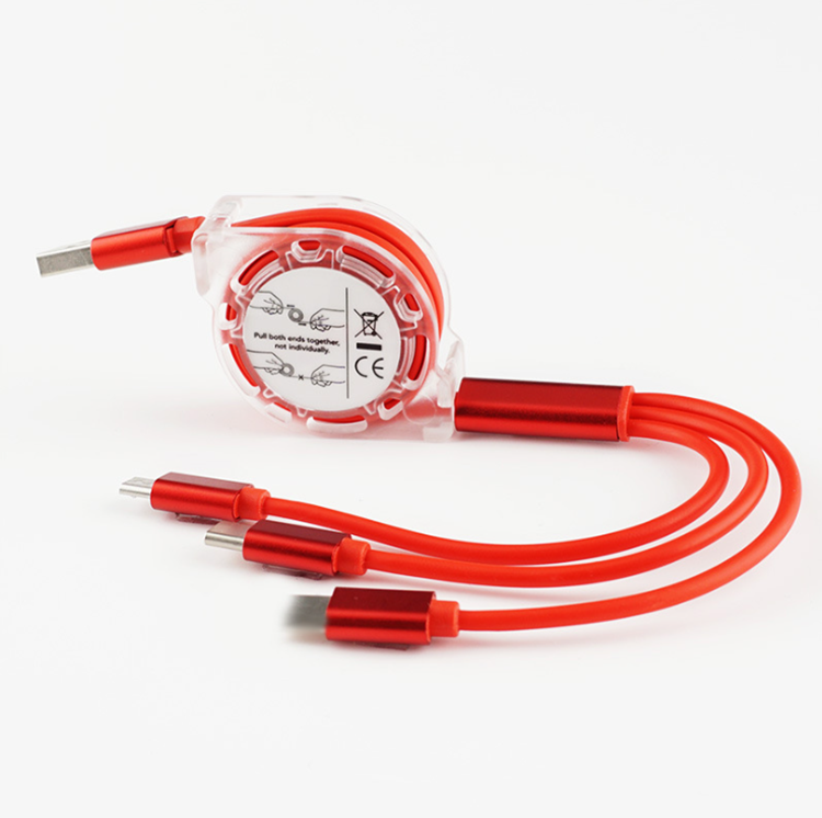 RETRACTABLE 3-in-1 USB Cable 1.2 Metres - Go Anywhere - Charge Anything - Store Away - Soundz Store AUSTRALIA