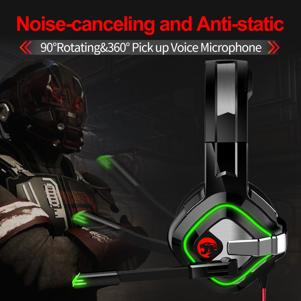 GlobalCrown A66 4D Stereo Wired Gaming Headphones with Colourful Lights for Xbox One/Laptop/PC Tablet Gamer - Soundz Store AUSTRALIA