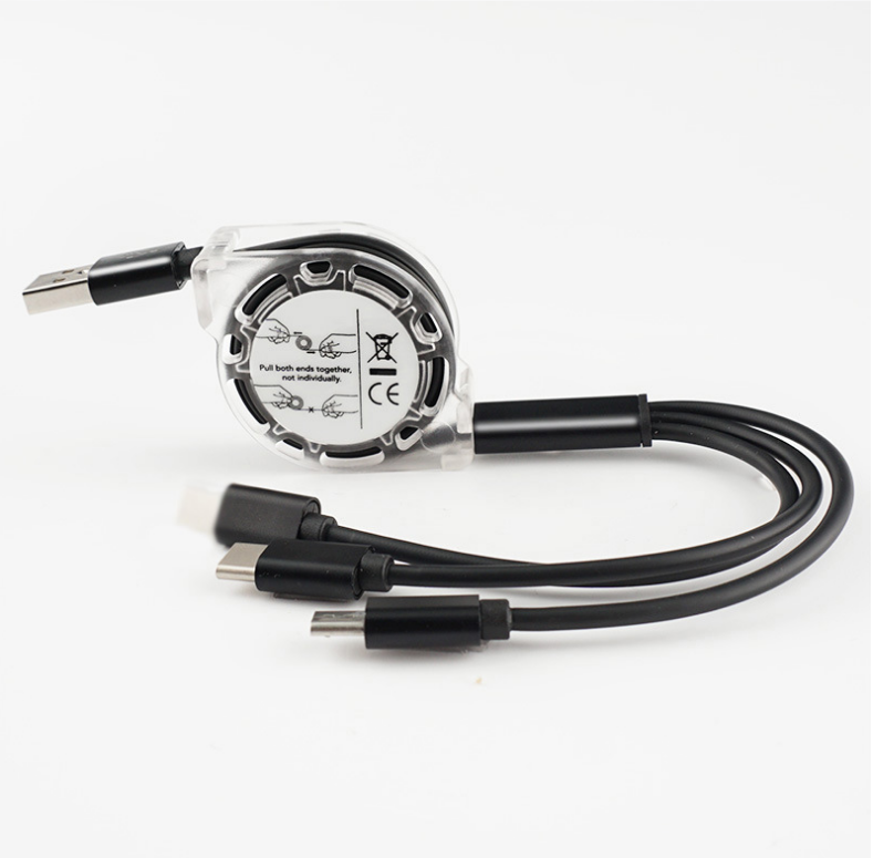 RETRACTABLE 3-in-1 USB Cable 1.2 Metres - Go Anywhere - Charge Anything - Store Away - Soundz Store AUSTRALIA