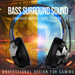 GlobalCrown A66 4D Stereo Wired Gaming Headphones with Colourful Lights for Xbox One/Laptop/PC Tablet Gamer - Soundz Store AUSTRALIA