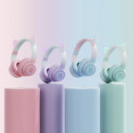 Cute Cat Ear Kids BT029 LED Light Bluetooth Luminous Heavy Bass Stereo Wireless Headphones with Detachable Microphone - Soundz Store AUSTRALIA