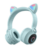 Cute Cat Ear Kids BT028C LED Light Bluetooth Luminous Heavy Bass Stereo Wireless Headphones - Soundz Store AUSTRALIA