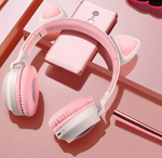 Cute Cat Ear Kids BT028C LED Light Bluetooth Luminous Heavy Bass Stereo Wireless Headphones - Soundz Store AUSTRALIA