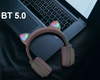 Cute Cat Ear Kids BT028C LED Light Bluetooth Luminous Heavy Bass Stereo Wireless Headphones - Soundz Store AUSTRALIA
