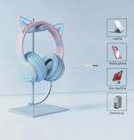 Cute Cat Ear Kids BT029 LED Light Bluetooth Luminous Heavy Bass Stereo Wireless Headphones with Detachable Microphone - Soundz Store AUSTRALIA