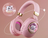 Cute Cat Cartoon Kids B4 LED Light Bluetooth Luminous Bass Stereo Wireless Headphones - Soundz Store AUSTRALIA