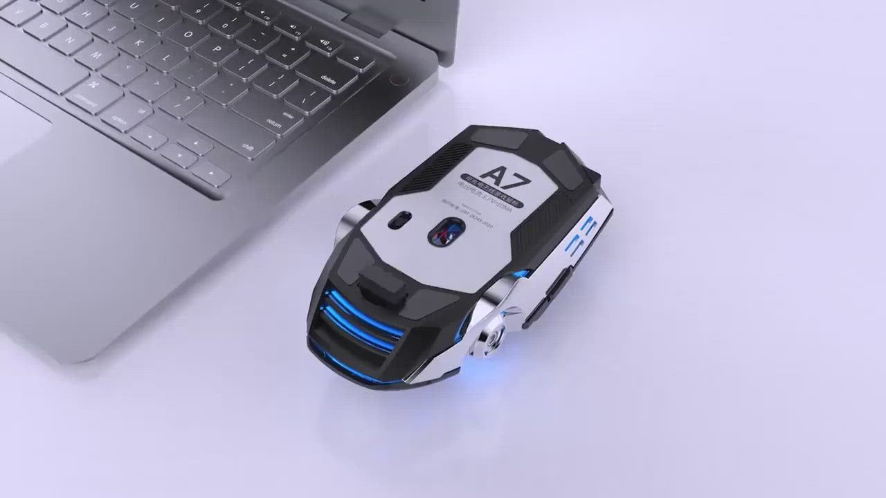 A7 Wireless LED Backlit Rechargeable Gaming Mouse 2.4GHZ RGB